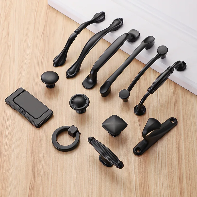 

1pcs Black Handles for Furniture Cabinet Knobs and Handles Kitchen Handles Drawer Knobs Cabinet Pulls Cupboard Handles Knobs
