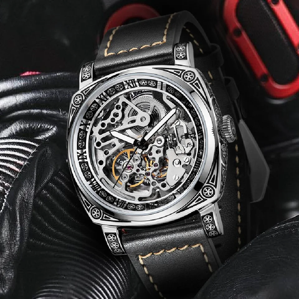 

Top Brand Luxury 41mm Mens Automatic Mechanical Watches Seagull ST16 Movement Sports Luminous Pilots Men Military Punk Watch