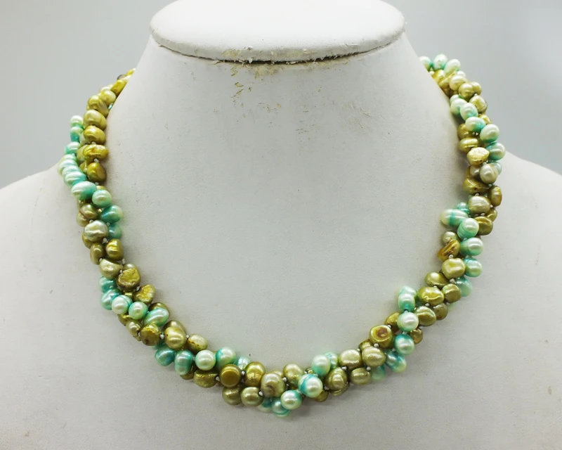 Оптовая продажа 5 шт./Iot 3 акции ожерелье из пресноводного жемчуга 100% пресноводный