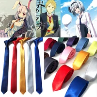 candy color ties for japanese anime characters polyester classic neckties unisex neck ties 5cm width tie skinny solid necktie