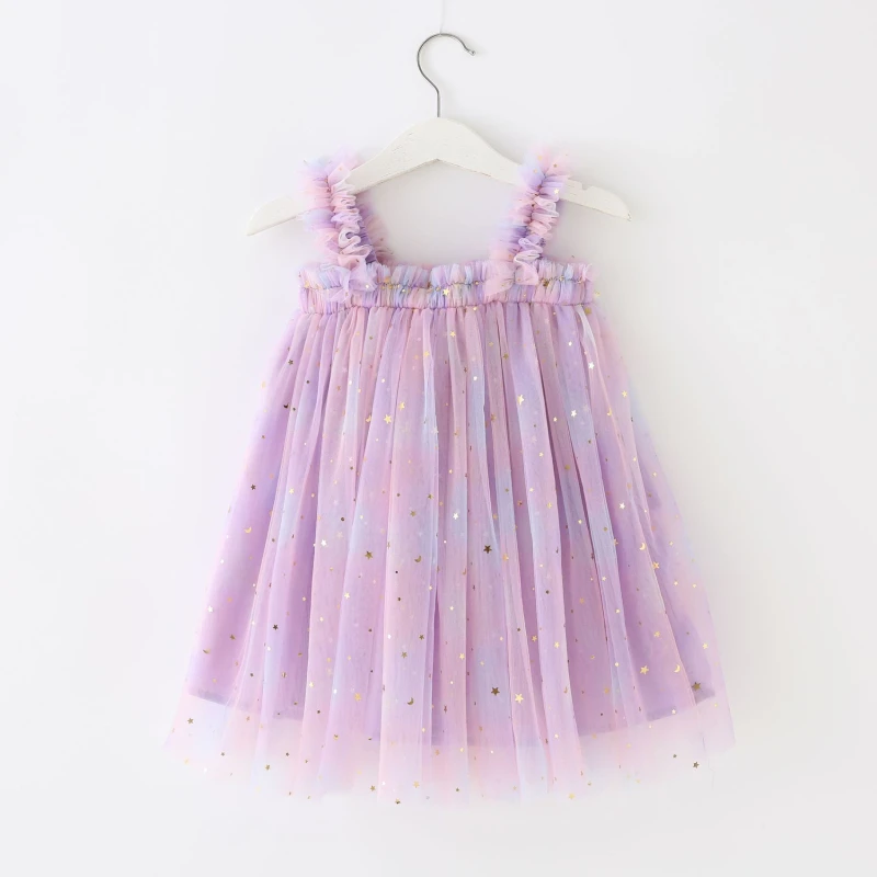 

Детское летнее платье принцессы, с блестками, на возраст 1-5 лет
