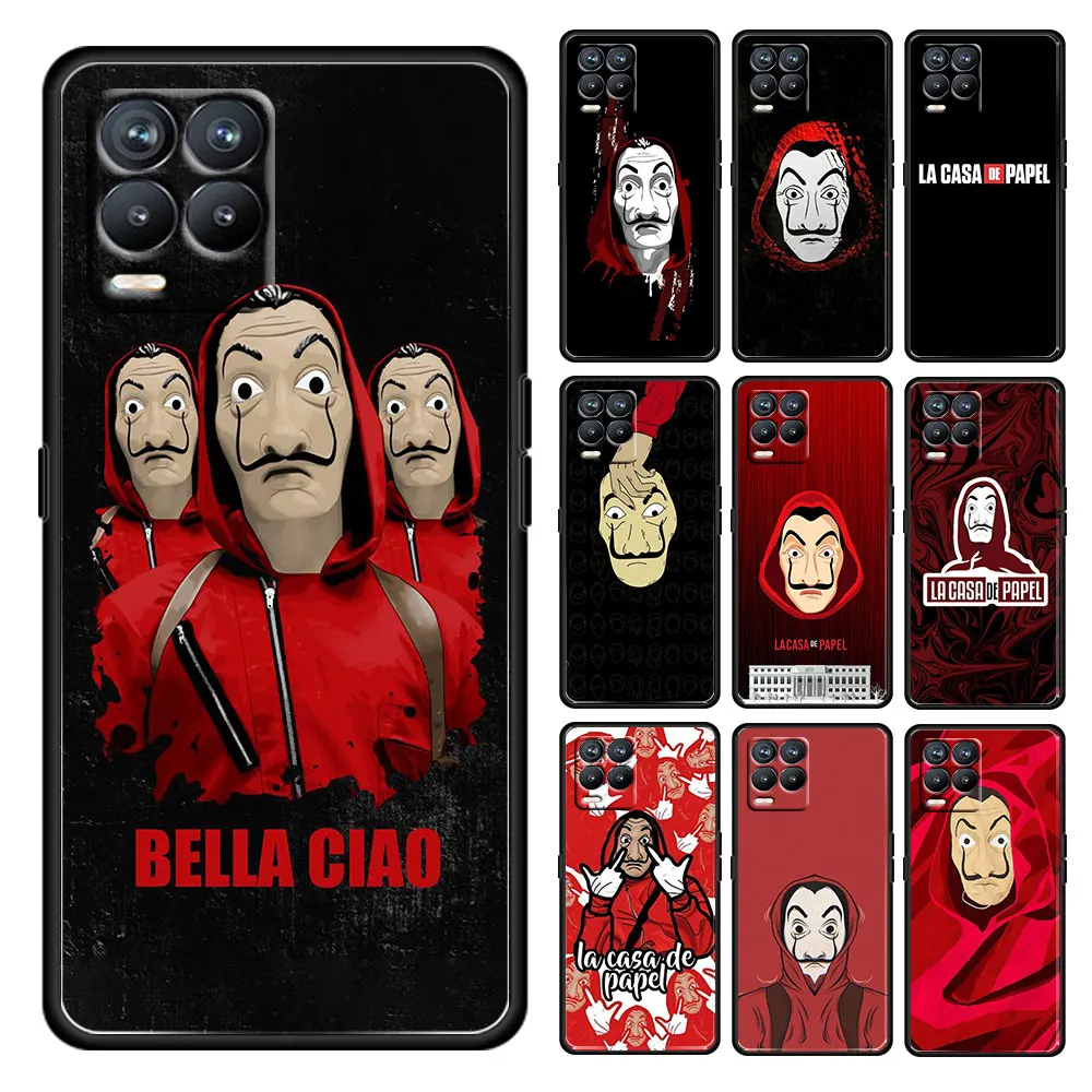 

Spain TV La Casa De papel Soft Shockproof Black Phone Case For OPPO Realme Narzo 30 50 8 7 Pro 8i 6 5 3 2 Global 5G Coque