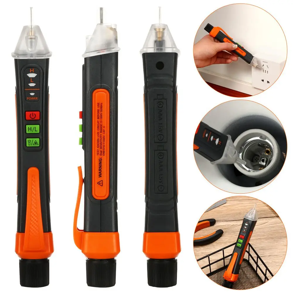

Current Flashlight Smart Beeper Voltage Tester Pen Electric Sensor Test Pencil Voltage Detector Meter 12-1000V