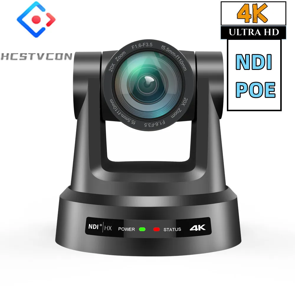 

4K NDI PTZ Camera Video Conference HDMI SDI LAN 12/20X Zoom POE for Church Live Streaming Business Meet Broadcast Free Shipping