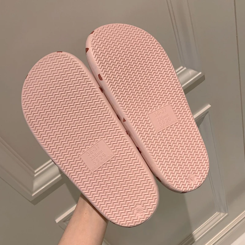 Fashion Women Summer EVA Slippers Lady One Word Open Toe Slippers Summer Family Bathroom Cute Indoor Home Floor Sandals Slippers