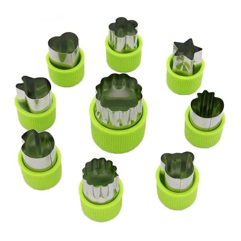 9/12Pcs Vegetable Cutter Flower Shapes Mini Pie Cookie Cutters Fruit Pastry Stamps Biscuit Mold for Kids Food Baking Tools images - 6
