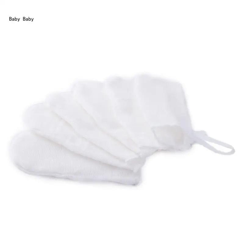 

6 шт./комплект, детские марлевые салфетки для чистки зубов