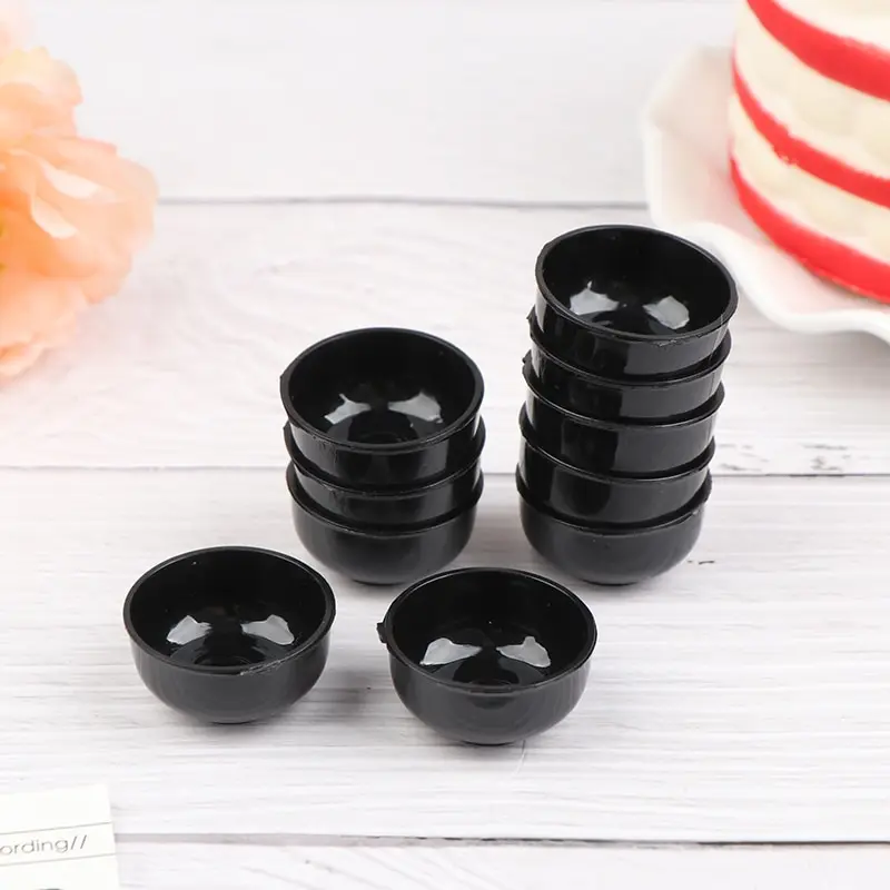 

10Pcs Miniature Bowl Dish Round 1/12 Scale Doll House Kitchen Dinning Accessory Play House Toys