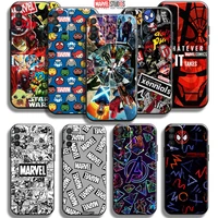 marvel avengers phone case for xiaomi redmi 9t 6 53 inch liquid silicon funda back soft silicone cover
