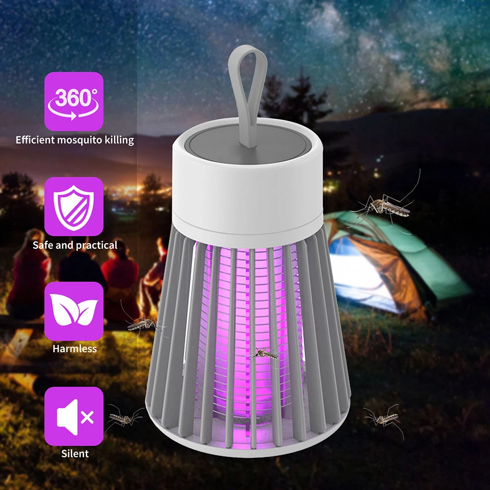

Mosquito Killer Lamp Electric Shock Photocatalyst Kill Bug Insect Zapper Home Mosquito Repellent Usb Charging Outdoor Fly Trap