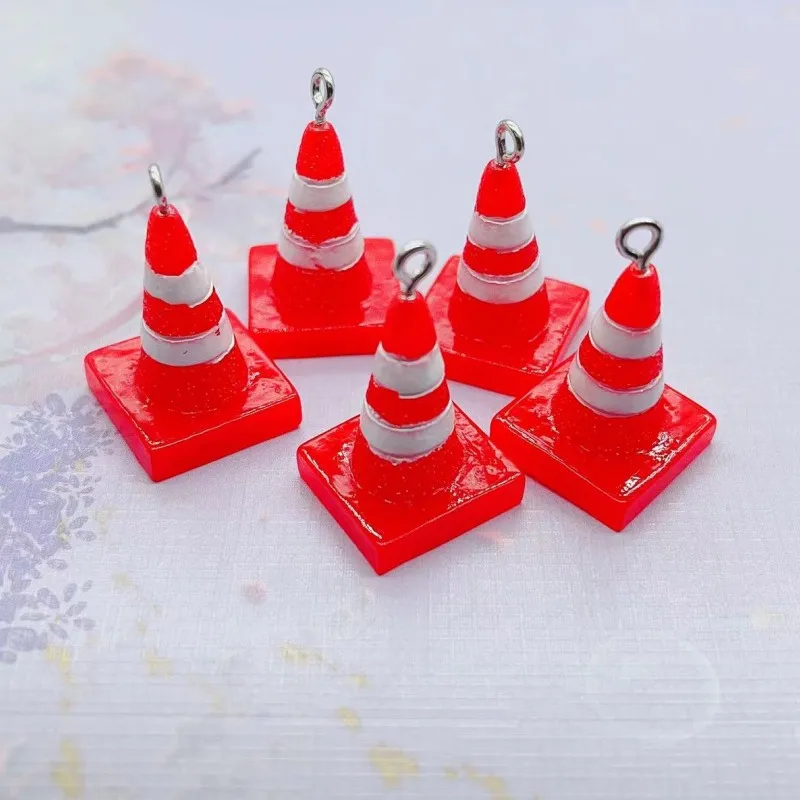 

10pcs charm of Acrylic three dimensional traffic signs Charms Pendants for Earring Necklace Jewelry Making DIY Jewelry Findings