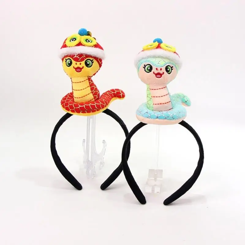 Детские повязки на голову в виде змеи для китайского Нового года головные уборы