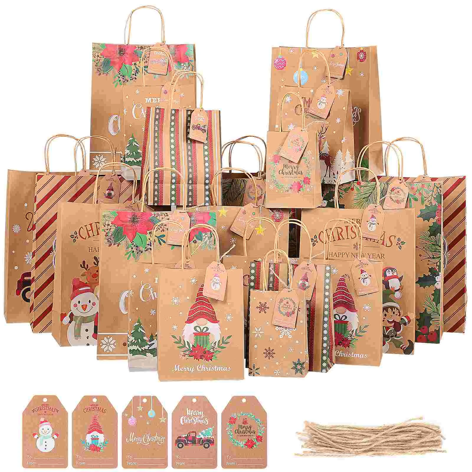 

1 Set Christmas Bags for Gifts Christmas Gift Bags Christmas Wrapping Paper Gift Bags Festival Handheld Bags