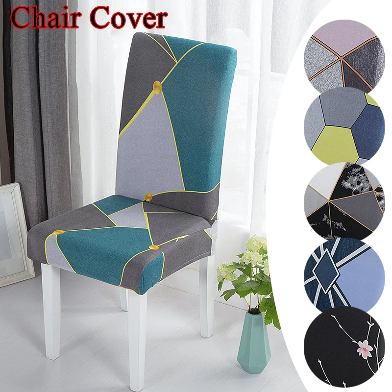 

Новый эластичный Чехол для стула с геометрическим принтом моющийся съемный чехол для мебели для обеденного кухонного сиденья прочный дома...