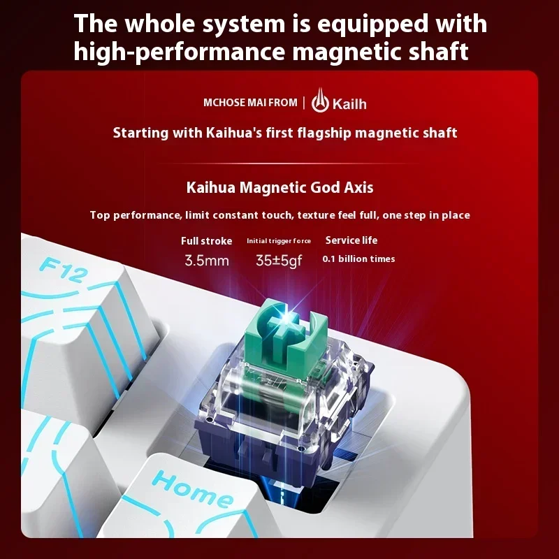 Mchose JET75 клавиатура магнитный переключатель 8k 0 1 мс прокладка с возможностью
