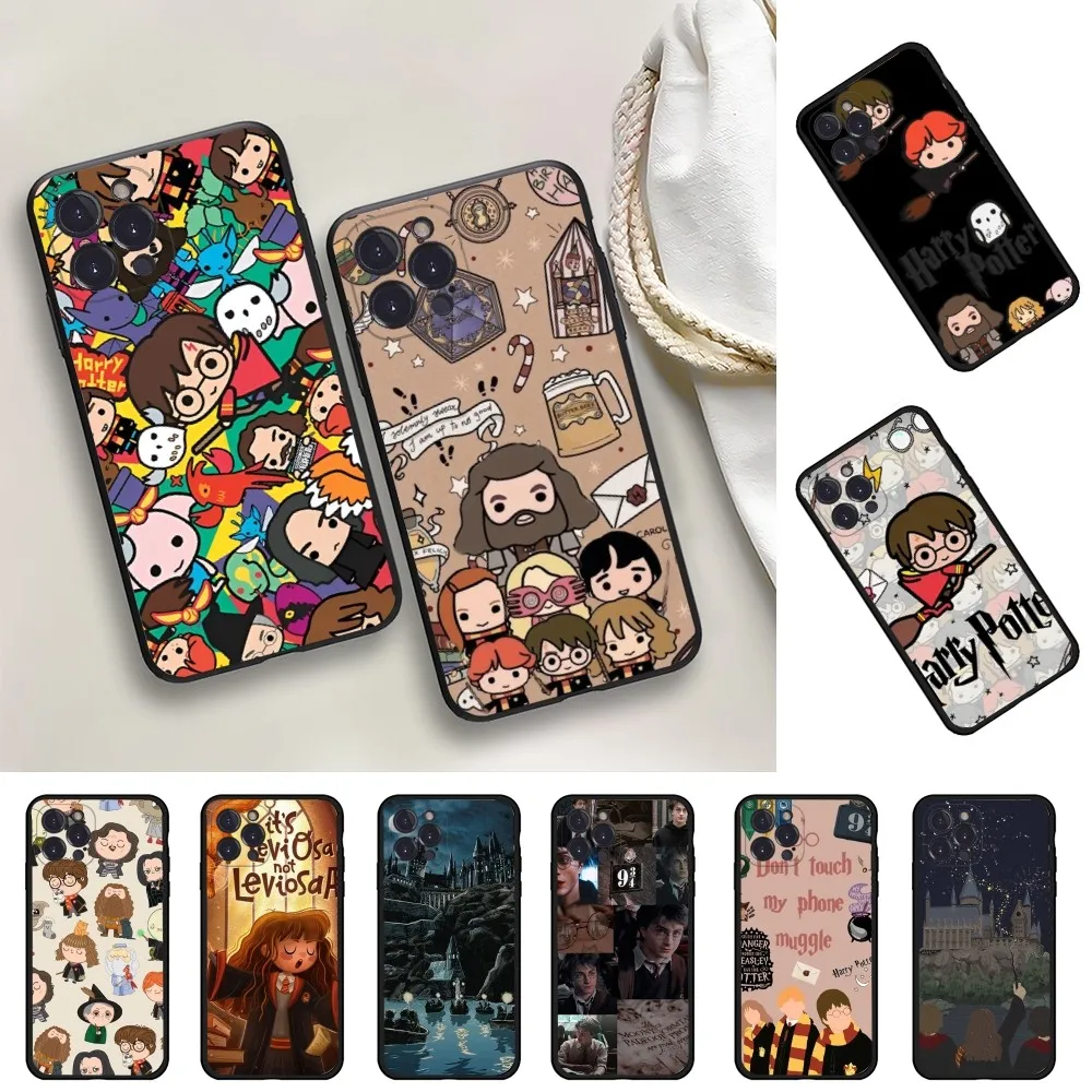 

H-Harry-PotterS Phone Case For iPhone 15 14 11 12 13 Mini Pro XS Max Cover 6 7 8 Plus X XR SE 2020 Funda Shell