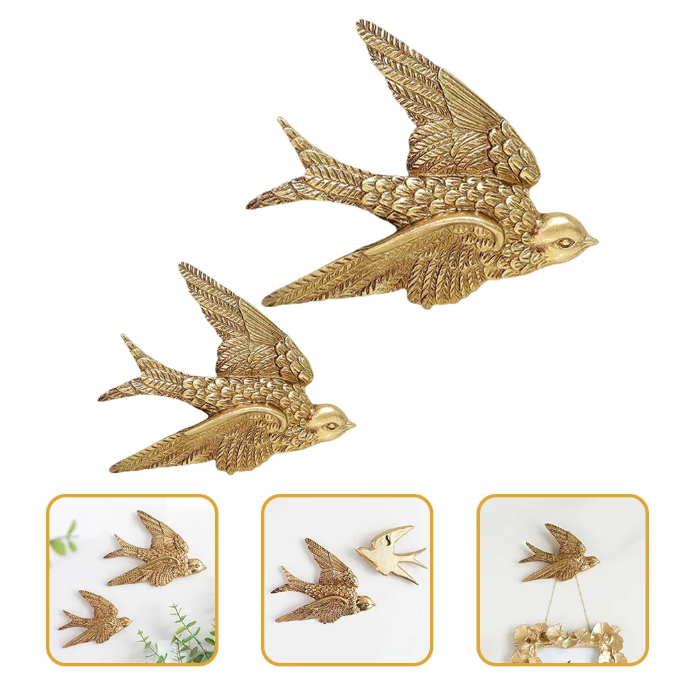 

Wall Bird Decor Figurinehanging Swallow Garden Statue Animal Resin Birds Flying Decoration Figurines 3D Decorative Pendant