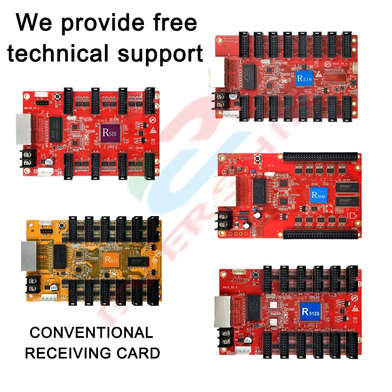 Карта управления системой HD huiduR500 / R612 / R516 / R508/R512, полноцветный светодиодный экран, карта приема интегрирует 12 интерфейсов Hub75