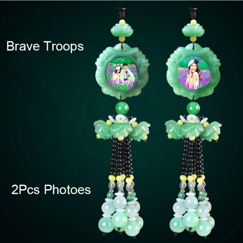 

Jade Pixiu Brave Troops Car Ornaments Auto Rearview Mirror Pendant Weaalth Blessing Interior Safety Charms Hanger Cars Accessory