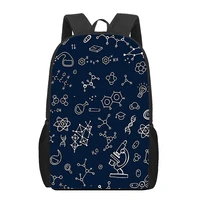 biology and chemistry 3d print school bag set for teenager girls primary kids backpack book bags children bookbag satchel