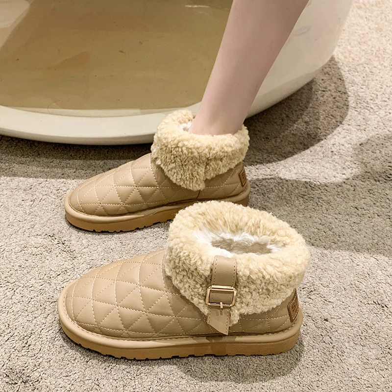 

Удобные водонепроницаемые Нескользящие повседневные ботинки Fujeak женские теплые зимние ботинки зимние женские прогулочные хлопковые ботинки из искусственного меха