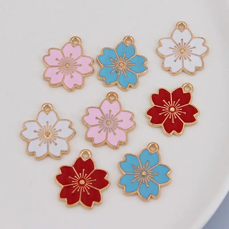 

10pcs Korean Style Cute Small Daisy Charms for Earring Making DIY Handmade Flower Pendant Metal Jewelry Material Wholesale Bulk