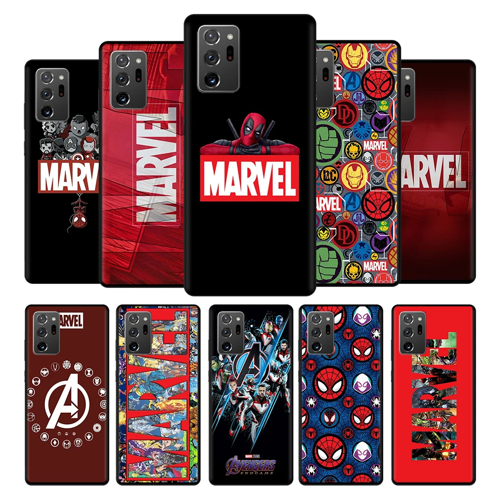 

Luxury Marvel Comic Case Cover for Samsung Galaxy Note 10 20 8 9 10+ Ultra F12 F22 M30s M11 M22 5G Shockproof Official Fashion
