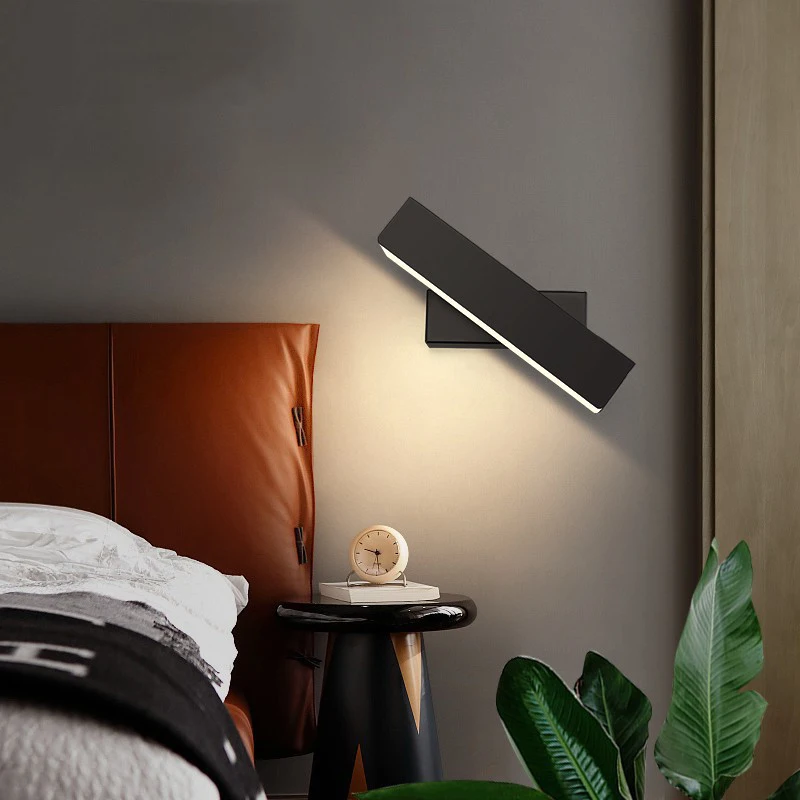 

6W 8W Indoor LED Wall Light Modern Simplicity White Black Wall Lamp Fixture Corridor Aisle Beside Reading Light Sconce