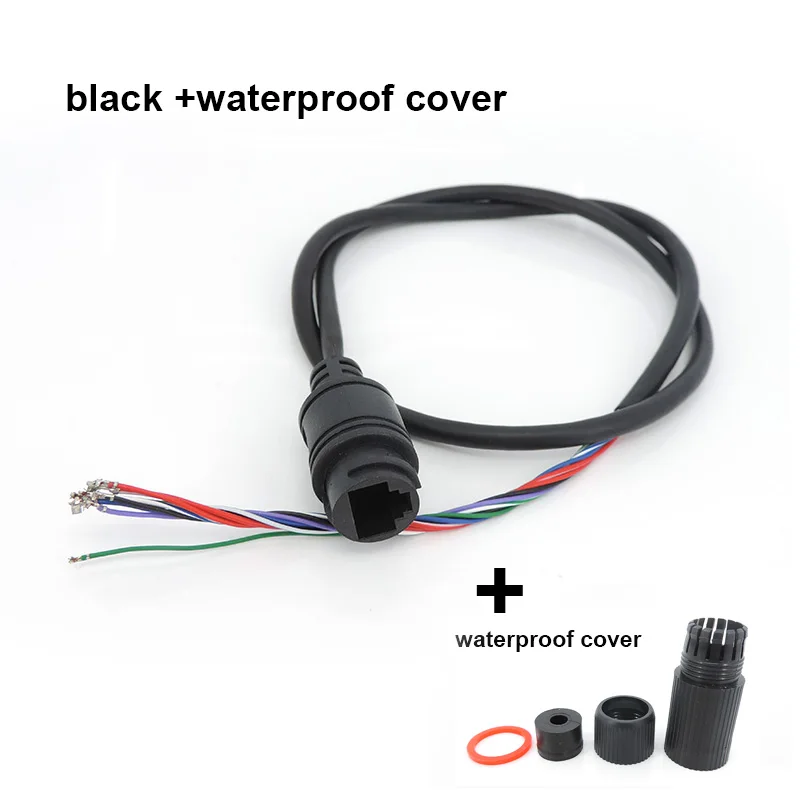 Сетевой кабель RJ45, 15 В, 9 контактов, 9 ядер, Сетевой провод POE, односторонний кабель питания для IP-камеры, CCTv, мониторинга, белый и черный