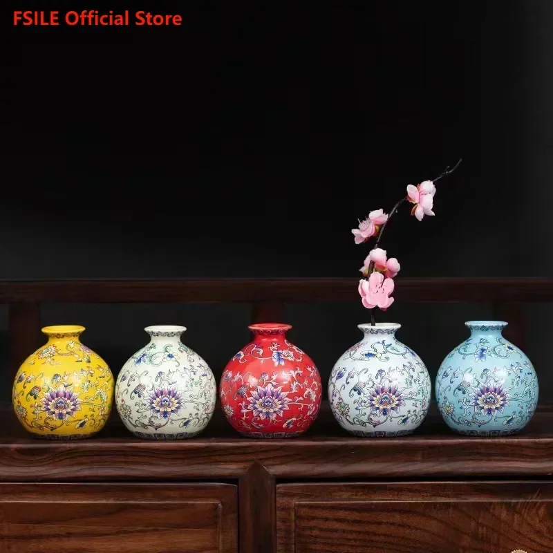 

Цветная эмалированная мини-ваза для цветов, чайный набор, украшение, гидропонная керамическая Цветочная посуда, цветок