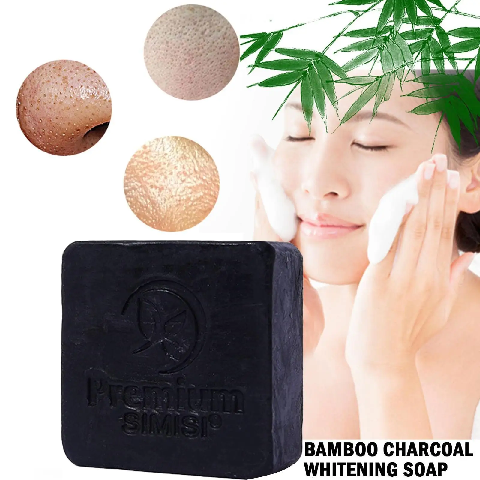 

Black Bamboo Charcoal Soap Face Body Clear Anti Bacterial Charcoal Deep Cleansing Soap Refreshing Bath Soap Cleanser Soap