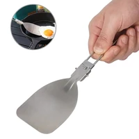 high quality stainless steel portable outdoor folding spatula cooking accessories food turner frying shovel