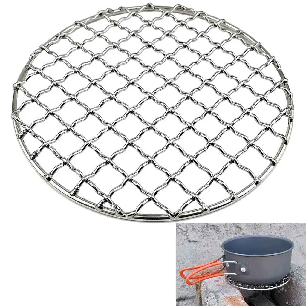 

Stainless Steel Barbecue Grill Net Meshes Grate Wire Net Camping Hiking Outdoor Grill Picnic Barbecue Rack Dropshipping