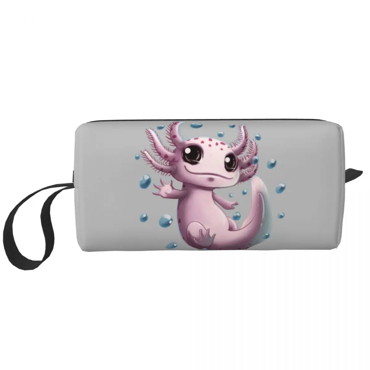 

Cut Axolotl Toiletry Bag for Women Salamander Animal Makeup Cosmetic Organizer Lady Beauty Storage Bags Dopp Kit Case Box