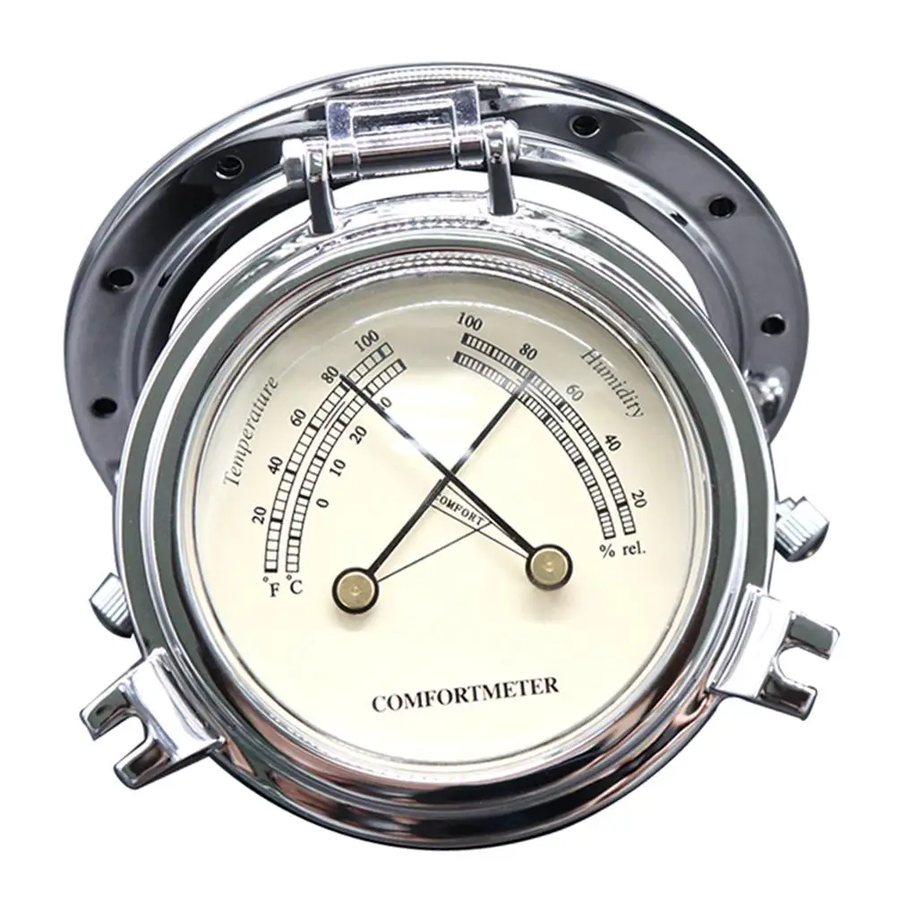 

Fashion Round Silver Roman Vintage Style Humidity Temperature Meter