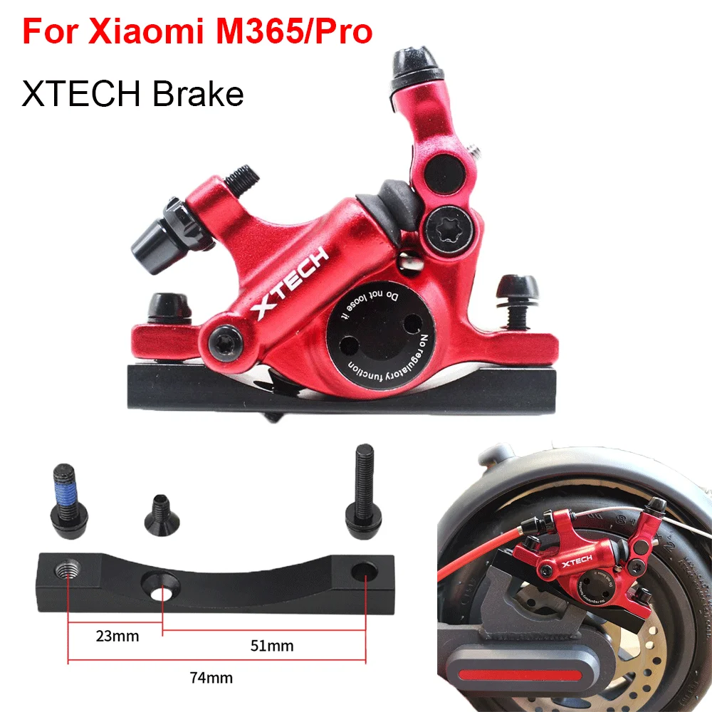 

XTECH HB100 Line Pulling Hydraulic Disc Brake Calipers For Xiaomi M365/Pro 1S Electric Scooter Rear Wheel Aluminum Alloy Brake