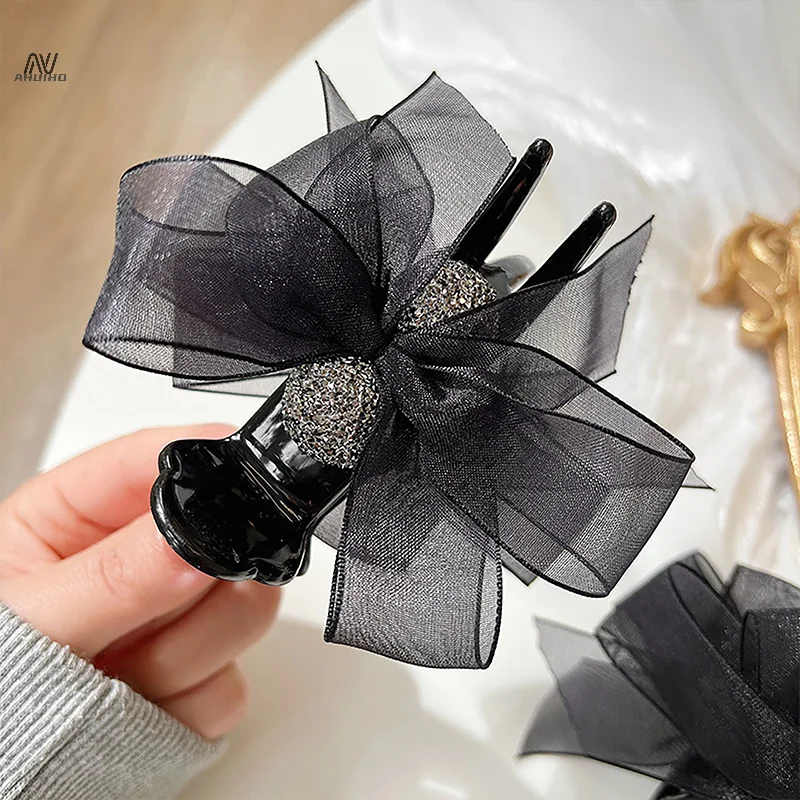 Женская заколка для волос с кристаллами