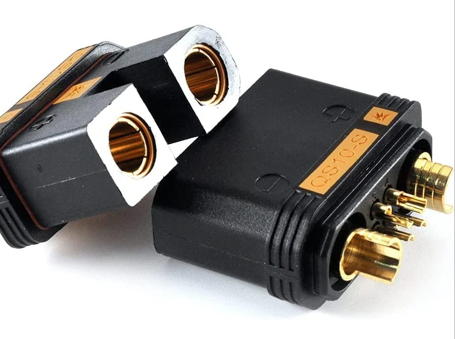 

2PCS QS10-S Anti-spark Battery Connector Large Current Male Female Gold Plated Plug for RC Car Model Plant Agriculture UAV Drone