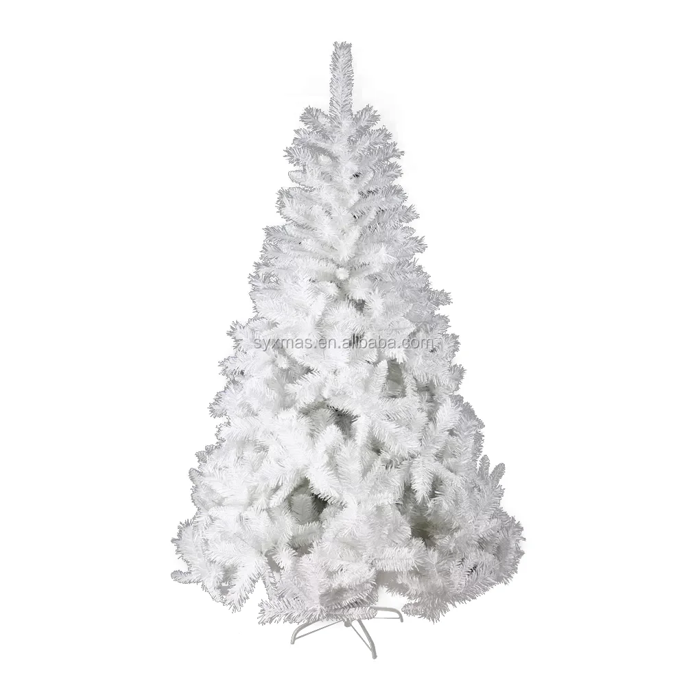 

Yiwu Factory Luxury White Color Hinged hand made artificial PVC Christmas tree