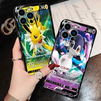 pok%c3%a9mon anime elf card phone case for funda iphone 11 13 pro max 12 mini x xr xs se 2020 5 6 6s 7 8 plus black silicone cover