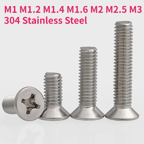 Винты из нержавеющей стали M1 M1.2 M1.4 M1.6 M2 M2.5 M3