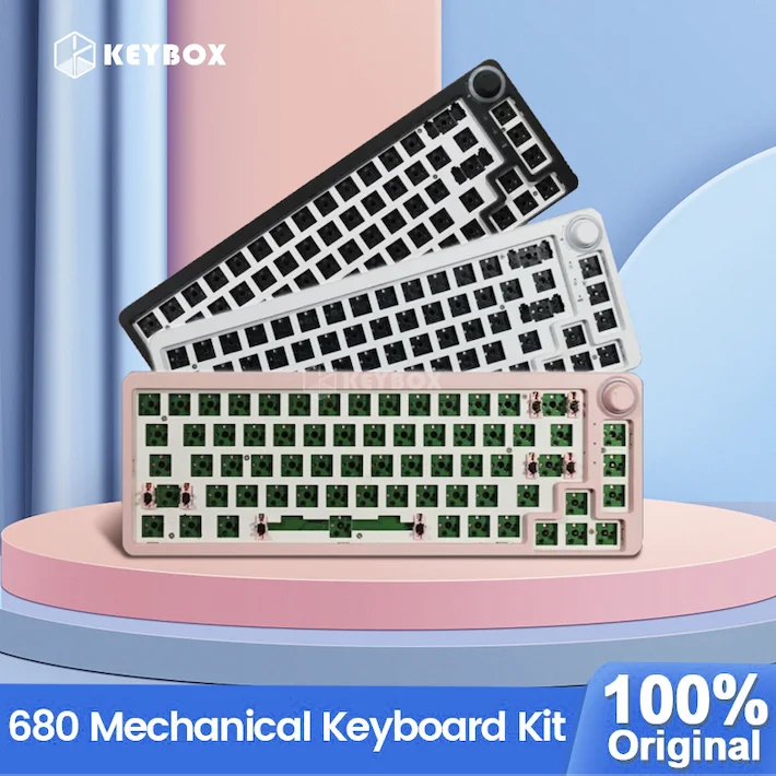 

Новая Механическая клавиатура TM680 с горячей заменой, 3 режима, RGB, совместимая с 3/5 контактами для Cherry Gateron Kailh, ручка набора