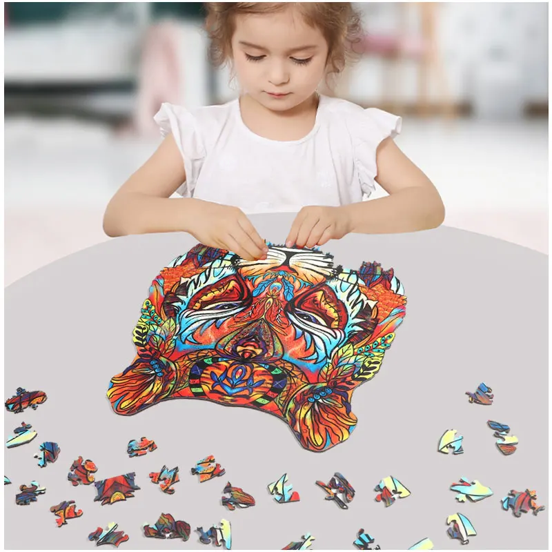 

Unique Wooden Animal Jigsaw Puzzles Luminous Tiger 3D Puzzle Gift Interactive Games Toy For Adults Kids Jigsaw Puzzle Supplier