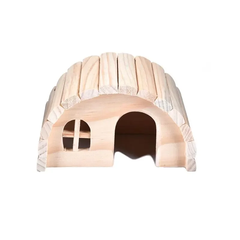 

Pet Wooden Exquisite House Lovely Natural Chew Toys for Little Hamsters Rabbit chinchillas Pet Product