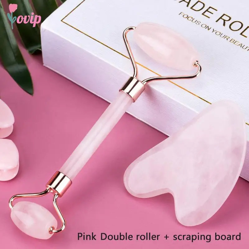 high quality Jade Roller Massager For Face Natural Stone Slimming Lift Massage Facial Tools For Chin Neck Beauty Skin Care Tools