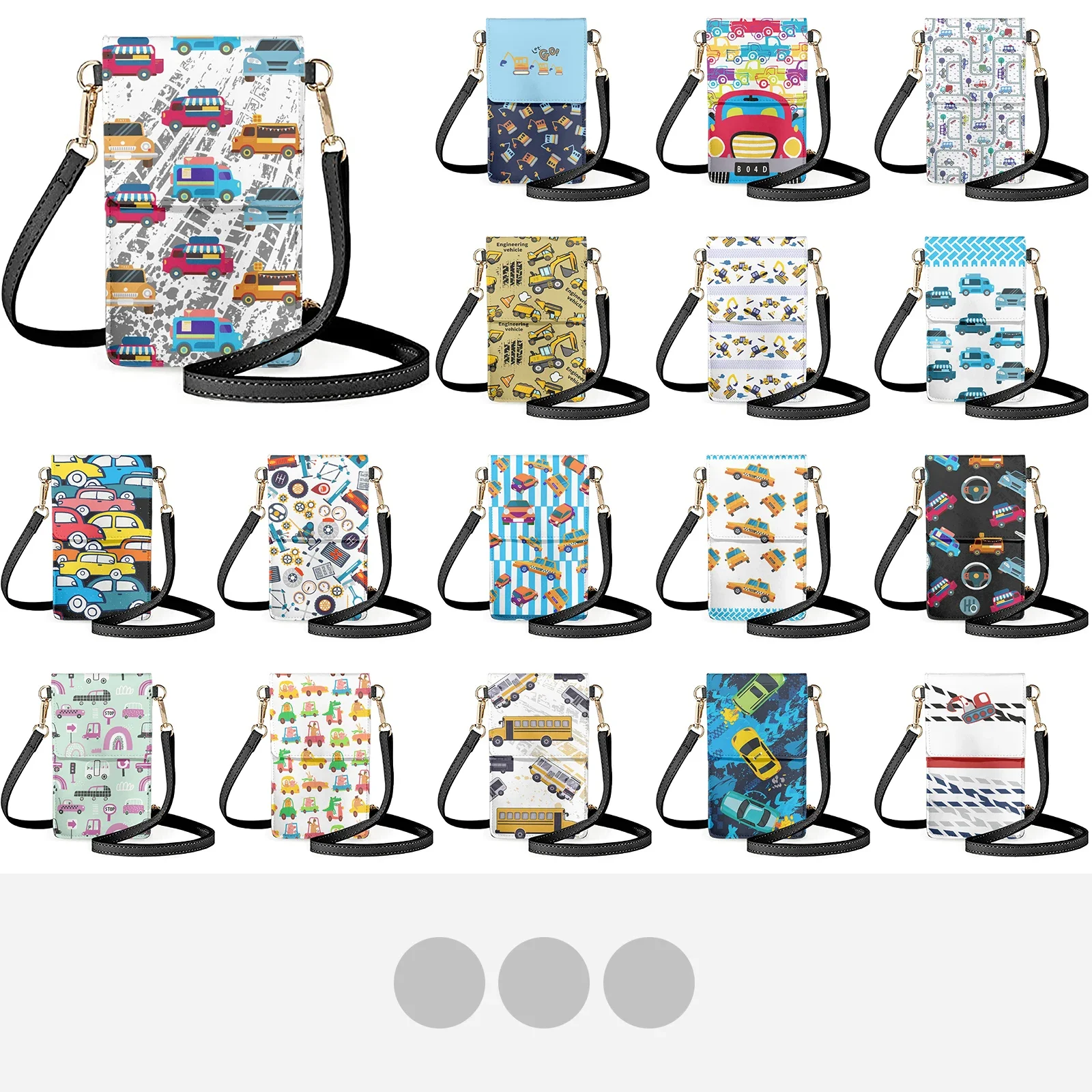 Новинка сумка для телефона унисекс с мультяшным рисунком автомобиля