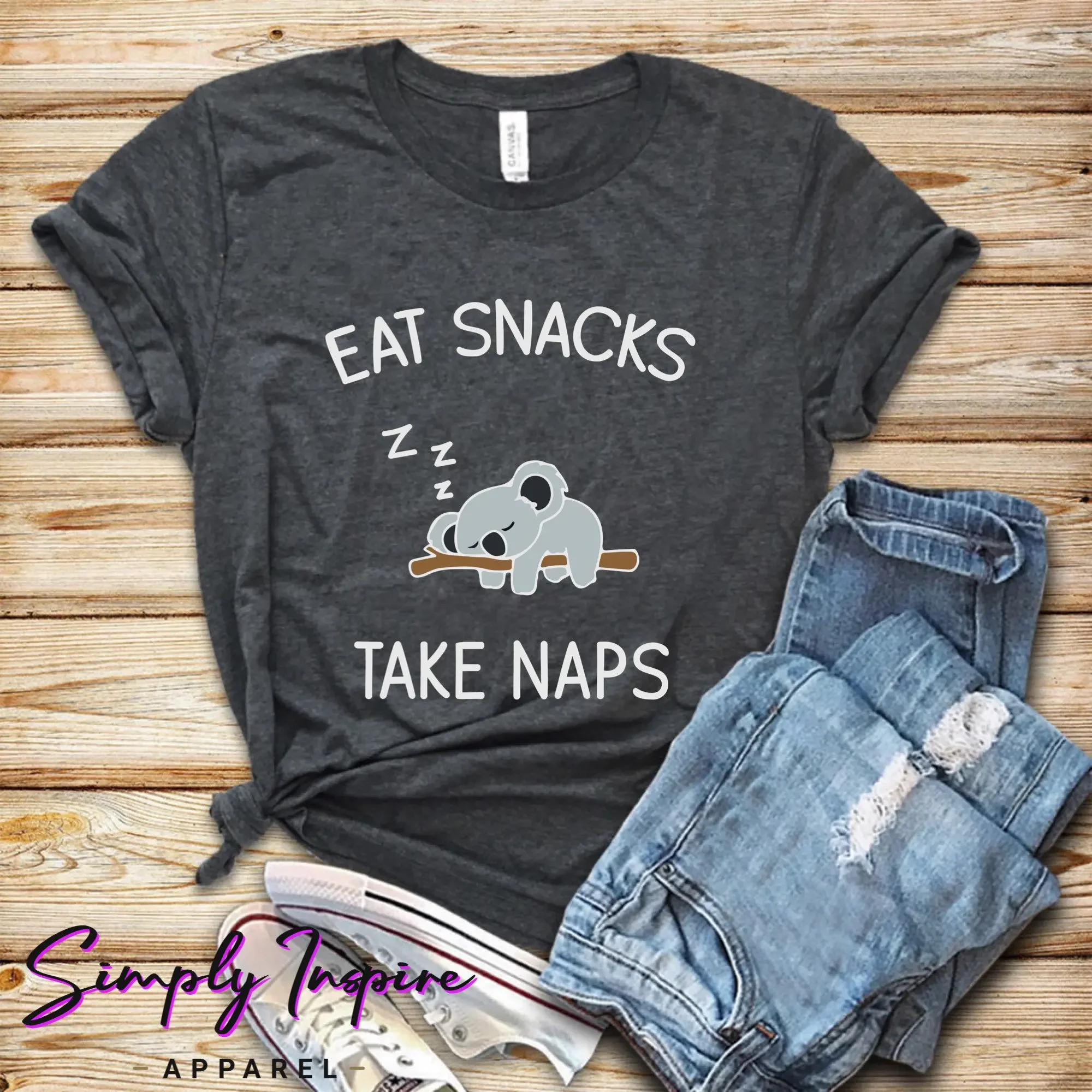 Koala T Shirt Bear Eat Snacks Take Naps Nap Queen For Lovers Animal S