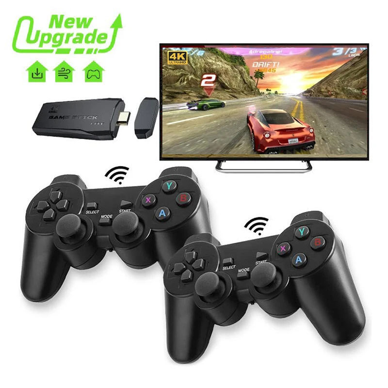 

Retro Video Game Console 2.4G Wireless Console Game Stick 4k 20000 Games Portable Dendy Game Console for TV Box