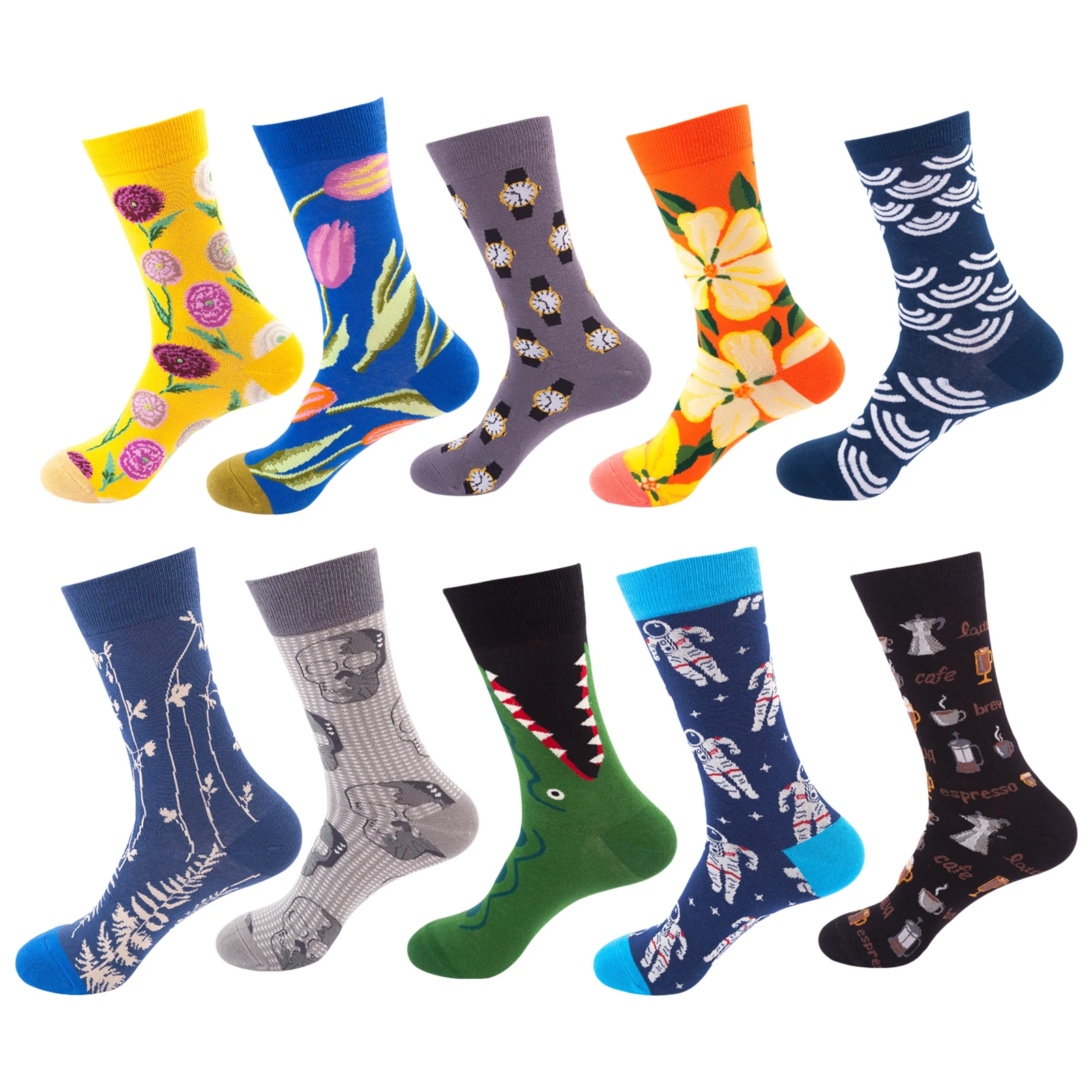 

Autumn Winter Mid-Calf Socks for Women Men Harajuku Simple Casual Stretchy Socks for Running Workout Sports