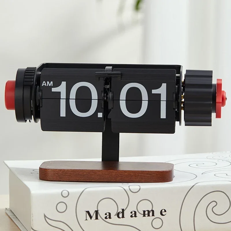 Металлические будильники автоматические часы с поворотом страниц цифровые